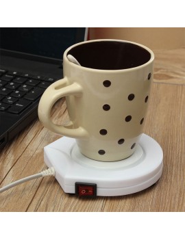 Unique White Electronic Powered Cup Warmer Heater Pad Coffee Milk Mug US Plug