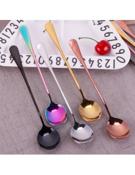 Stainless Steel Spoon With Long Handle Ice Spoon Coffee Spoon Tea