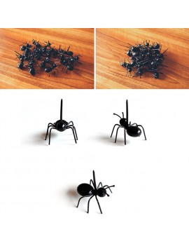 12pcs Cute Ants Design Food Fruit Picks Forks Lunch Box Accessory Decor Tool