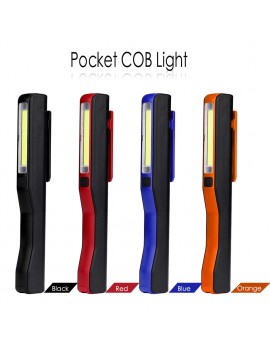 LED Flashlight Pocket COB Light Portable Mini Rechargeable Flashlight
