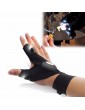 Hot Sale Outdoor Night   Fishing Magic Strap Fingerless Glove with LED Flashlight Torch Cover Survival Camping Hiking Night Rescue Tools