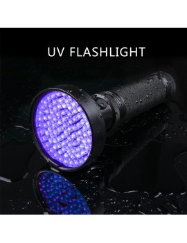 UV 100 LED Flashlight Counterfeit Detector Mask Fluorescer Detection Ultra Violet Nail Art Find Urine Bodily Fluids