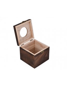 Wooden Tissue Box with Hinged Lid