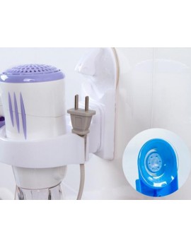 Plastic Hair Dryer Holder with Suction Cup - White