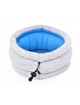 Reversible Ostrich Travel Pillow - Gray and Blue