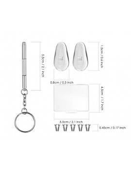 Eyeglass Repair Kit Nose Pads with Screwdriver for Glasses