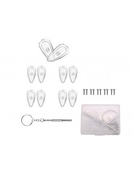 Eyeglass Repair Kit Nose Pads with Screwdriver for Glasses