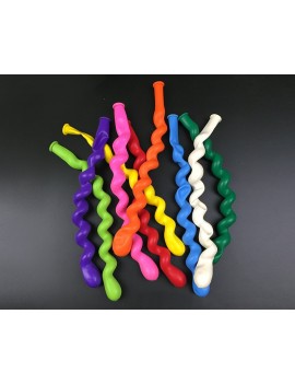 Spiral Party Balloons 100 Pieces 40 Inches Multicolor Latex Balloons with Air Pump