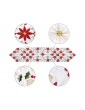 15 x 70 Inch Christmas Embroidered Table Runner