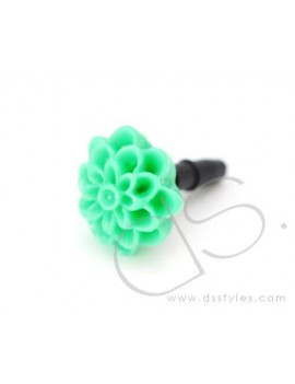 Headphone Jack Plug - Flower Green