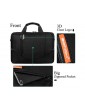 15.6&quot; Nylon Shoulder Bag with Detachable Shoulder Strap - Black