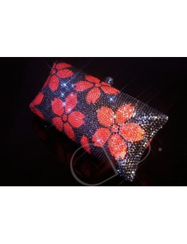 Crimson Rose Crystal Hand Bag - 19.6cm