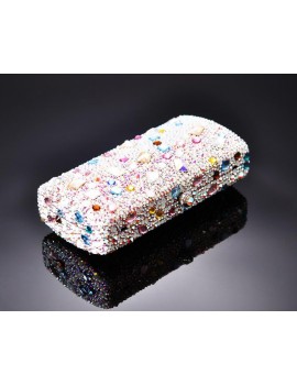 Colorful Cameo Crystal Clutch Bag - 16.5cm