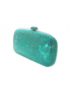 Purity Handcraft Crystal Clutch Bag - Green 18cm