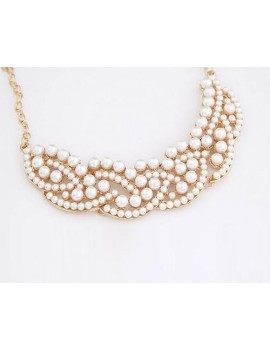 Waves of Pearl Collar Necklace