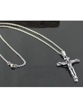 Vintage Jesus Christ Cross Necklace