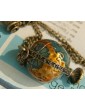 Vintage Charm Long Necklace Gold Tone Telescope Globe Pendant Jewelry
