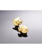 Lovely Gold Cat Crystal Clip Earrings Studs for Girls