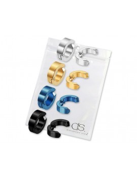 4 Pairs Titanium steel Non-Pierced Clip On Earrings