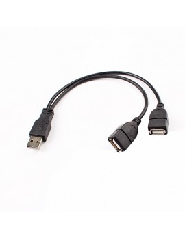 USB 2.0 A Male to 2 Double Dual USB Female Splitter Cable HUB Charger