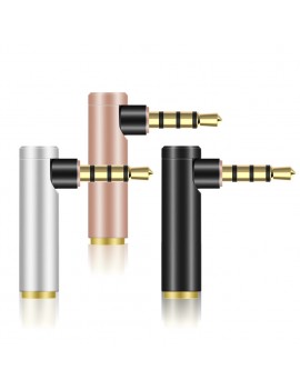90 Degree Elbow 3.5mm Right Angle Male To Female Header Adapter 4 Section L Headphone Audio Converter 3.5mm Male To Female