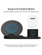 3in1 10W Qi Wireless Fast Charger Dock Stand For Apple Watch Airpods iPhone X Xs