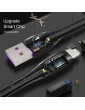 Kirsite Head 1.2m 5A Fast Charger LED Light Type-C Charging Cable for Android Phone