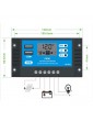 10A 12V 24V LCD Display PWM Solar Charge Controller Dual USB Solar Panel Charger