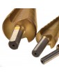 3Pcs 4-12/20/32mm HSS Cone Step Drill Bit Titanium Coated Hex Shank Cut Tool Set With Box