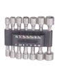 14x Power Nut Driver Set SAE and Metric Hex Shank Works in Cordless Drills Tool
