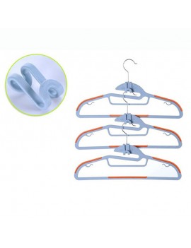 Home Creative Mini Flocking Clothes Hanger Easy Hook Closet Organizer