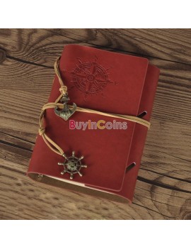 High Classic Retro Vintage Leather Bound Blank Pages Notebook Note Journal Diary