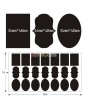 36x Small Chalk Black board Mason Jar Labels Stickers Chalkboard Cheap Unique